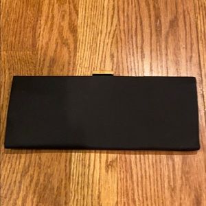 Banana Republic small black silk clutch